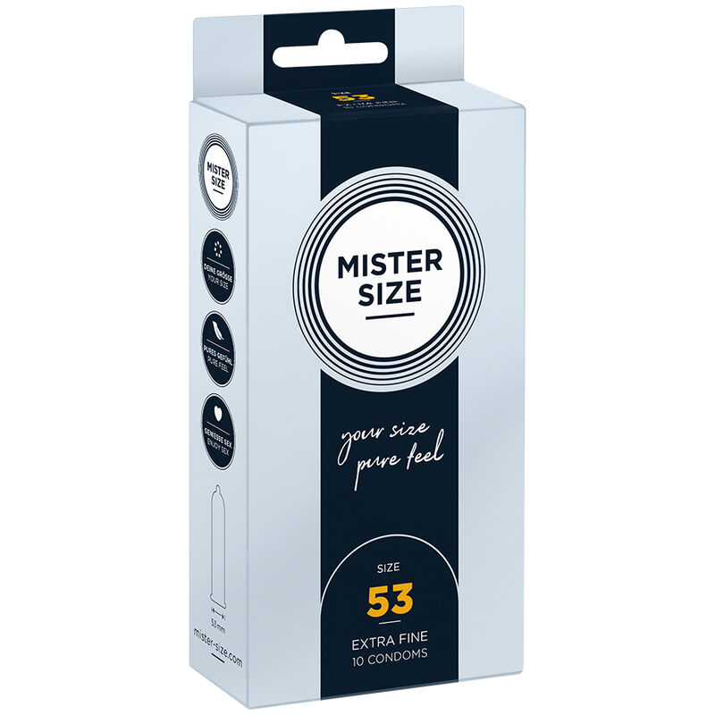 MISTER SIZE – PRESERVATIVO TAGLIA M 53 MM (10 UNITÀ) MISTER SIZE – PRESERVATIVO TAGLIA M 53 MM (10 UNITÀ)