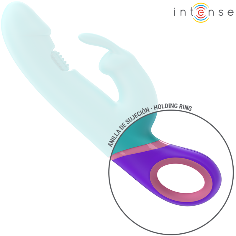 INTENSE - MONICA VIBRATORE RABBIT CON STIMOLATORE G-SPOT ROTANTE BLU - immagine 4