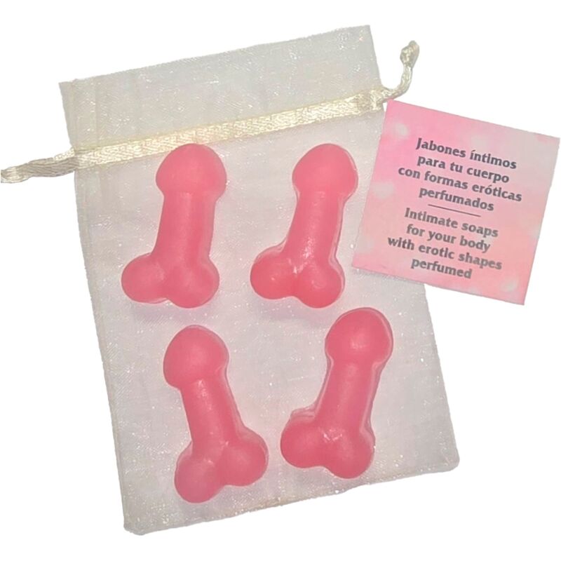 DIABLO PICANTE – 4 MINI SAPONI PROFUMATI A FORMA DI PENE ROSA DIABLO PICANTE – 4 MINI SAPONI PROFUMATI A FORMA DI PENE ROSA
