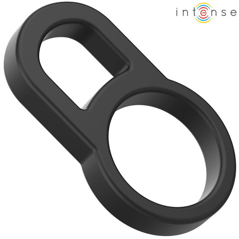 INTENSE – BOBBY DOPPIO ANELLO PER PENE IN SILICONE NERO INTENSE – BOBBY DOPPIO ANELLO PER PENE IN SILICONE NERO