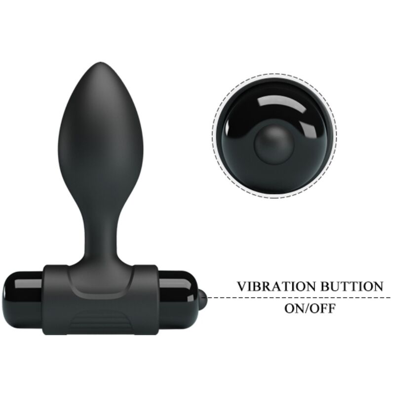 PRETTY LOVE - VIBRA BUTT 10 VIBRAZIONI PLUG ANALE NERO - immagine 5