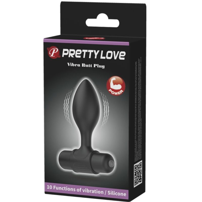 PRETTY LOVE - VIBRA BUTT 10 VIBRAZIONI PLUG ANALE NERO - immagine 2