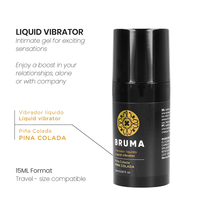 BRUMA - VIBRATORE LIQUIDO ULTRA SCORREVOLE PINA COLADA 15 ML - immagine 3