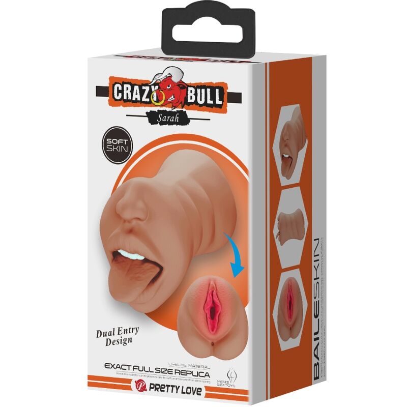 CRAZY BULL - SARAH DOPPIO MASTURBATORE BOCCA E VAGINA CARNE - immagine 5