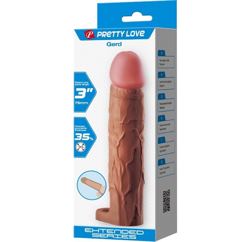 PRETTY LOVE - GUAINA PER PENE GERD CON ESTENSIONE 7,6 CM MULATTO - immagine 8