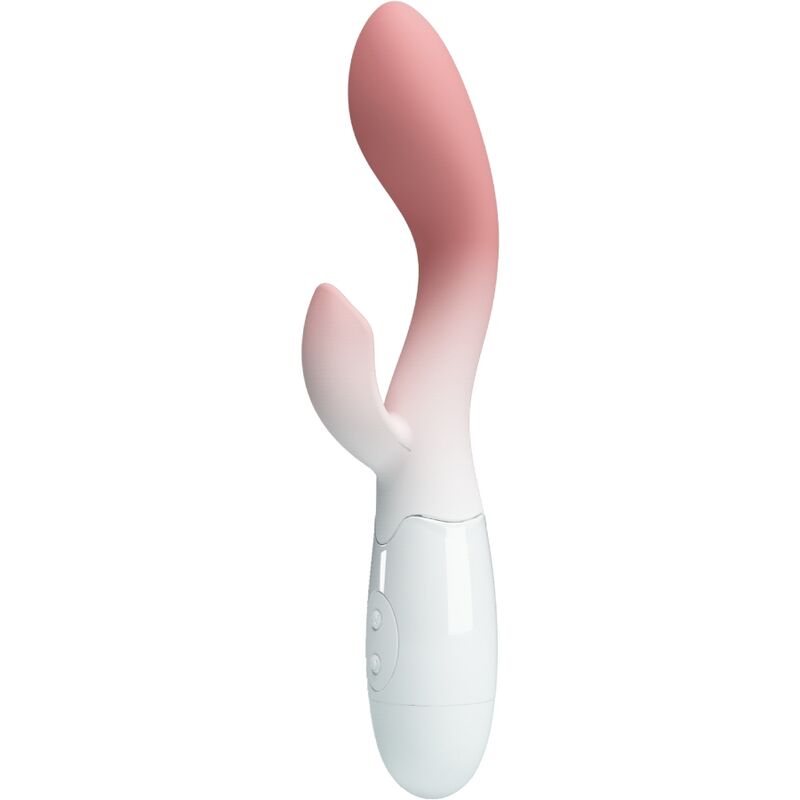 PRETTY LOVE – VIBRATORE PUNTO G LUMINOSO + STIMOLATORE CLITORIDEO 30 VIBRAZIONI ROSA