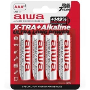 AIWA – BATTERIA ALCALINA X-TRA AAA LR03 BLISTER*4