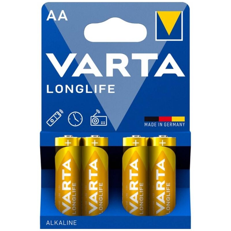 VARTA – BATTERIA ALCALINICA LONGLIFE AA LR6 BLISTER*4
