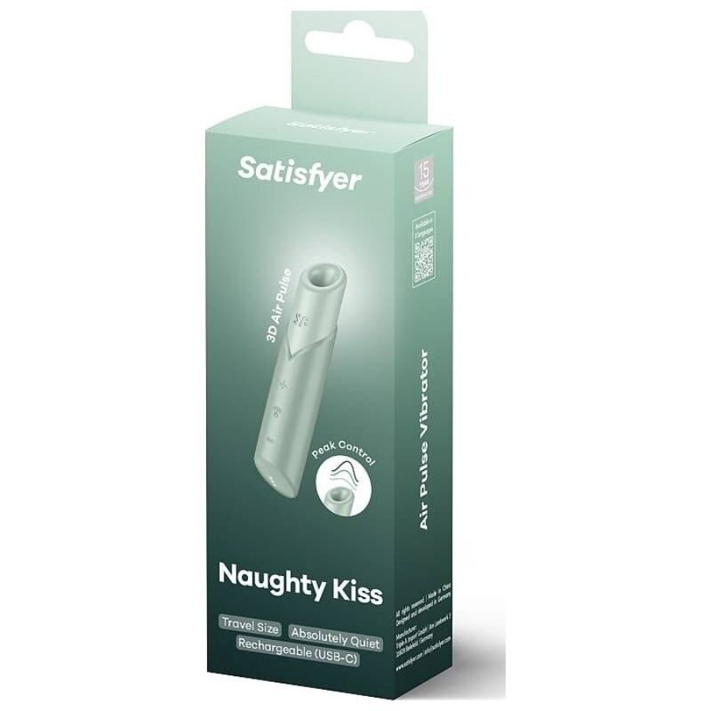 SATISFYER - NAUGHTY KISS WAVE STIMOLATORE CLITORIDEO ACQUAMARINA - immagine 2