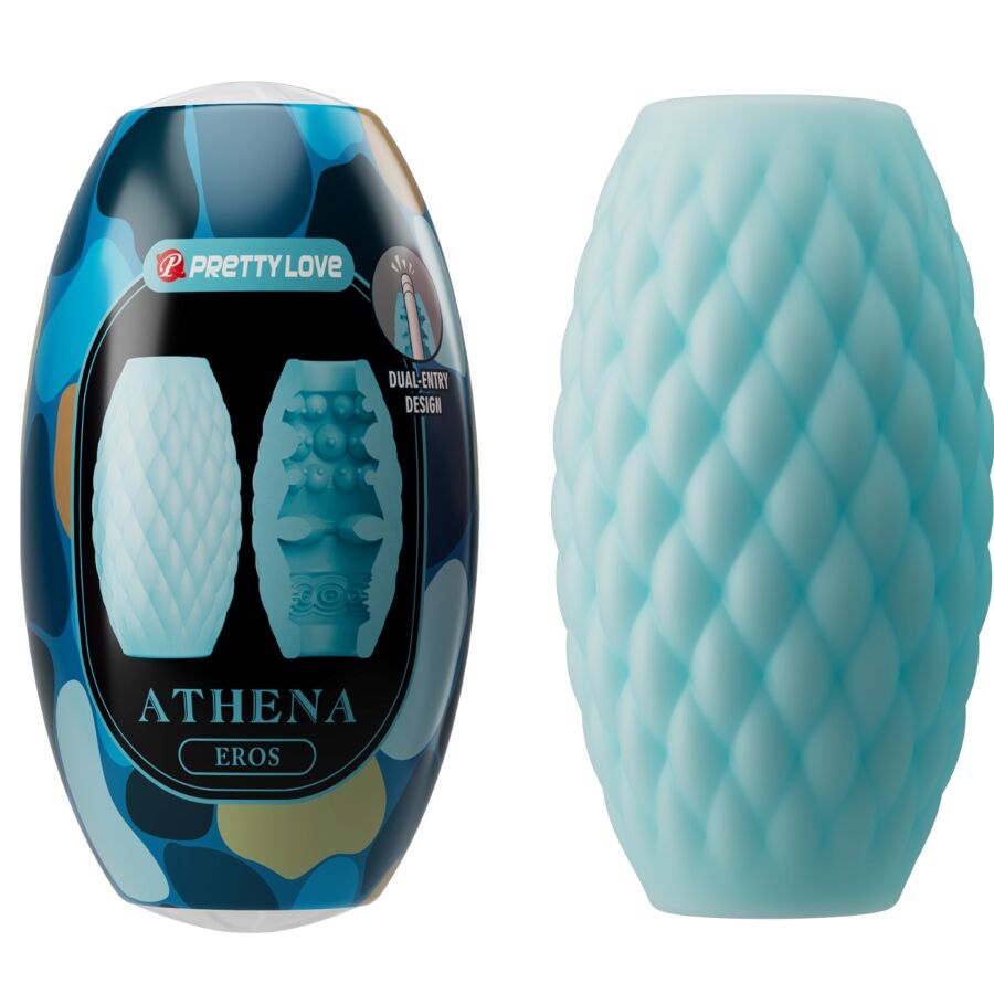 PRETTY LOVE – ATHENA EROS SILICONE MASTURBATORE MASCHILE AZZURRO CIELO