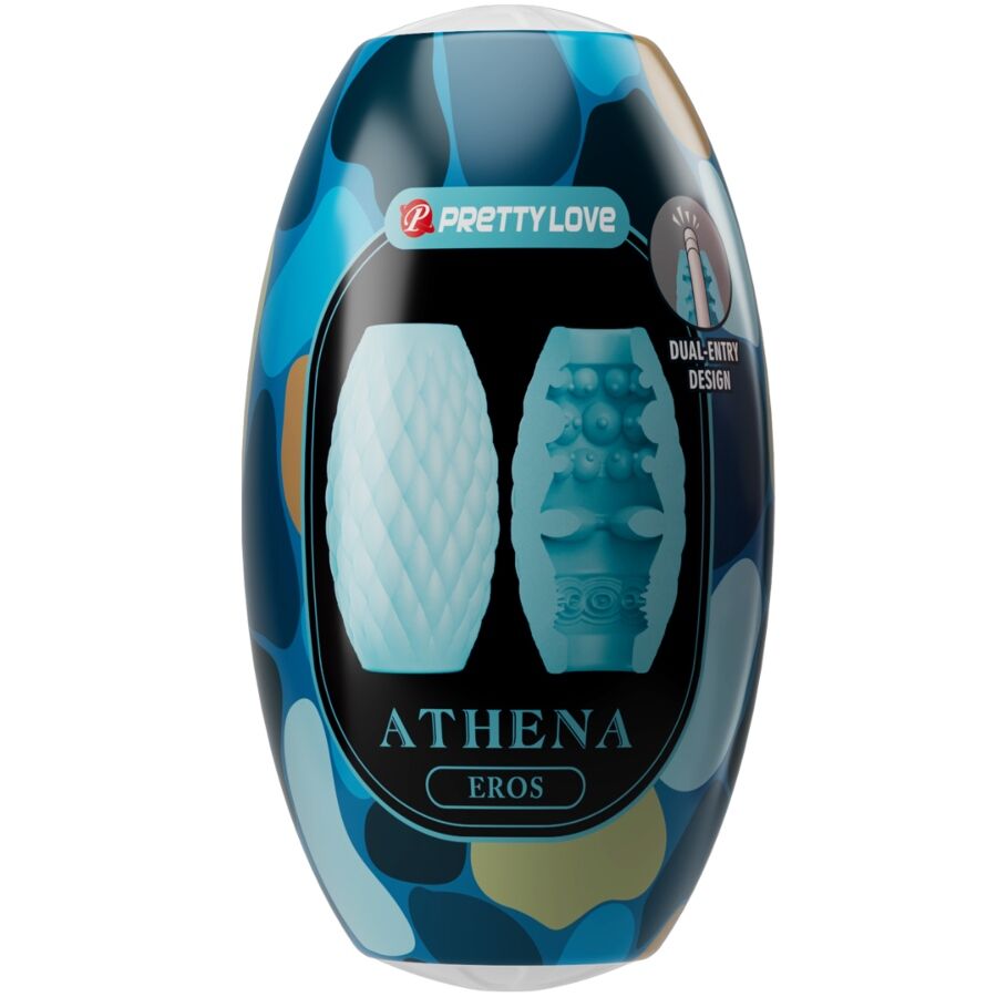 PRETTY LOVE - ATHENA EROS SILICONE MASTURBATORE MASCHILE AZZURRO CIELO - immagine 5