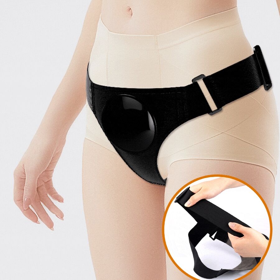 PRETTY LOVE - KYTON UNIVERSAL HARNESS SLIP CON DILDO SQUIRTING 19 CM MULATO - immagine 4