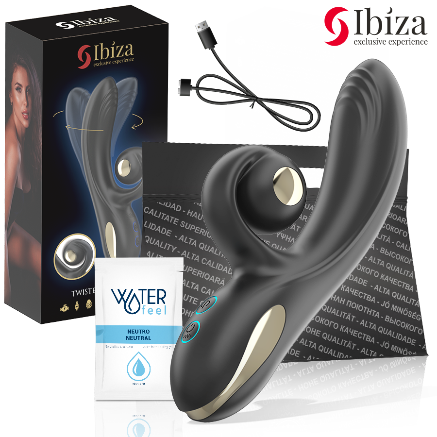 IBIZA – VIBRATORE TWISTER CON STIMOLATORE CURVA E VIBRO-ROTAZIONE