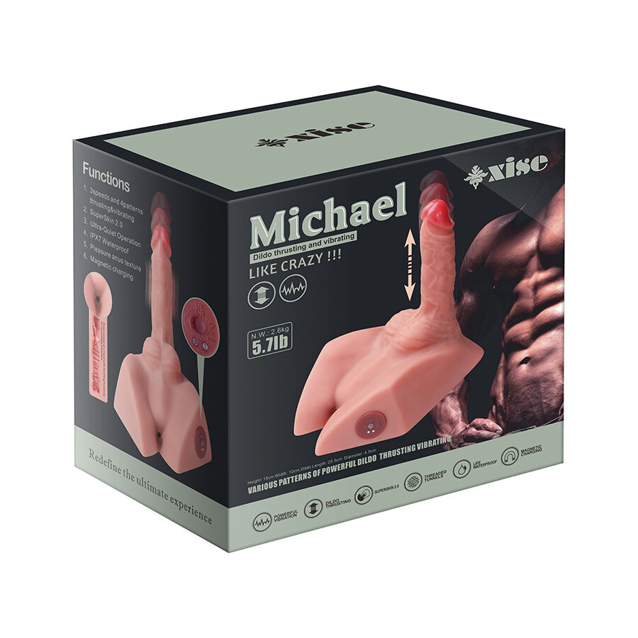 XISE - MICHAEL DILDO REALISTICO E MASTURBATORE ANALE CON SPINTA 15 CM - immagine 5