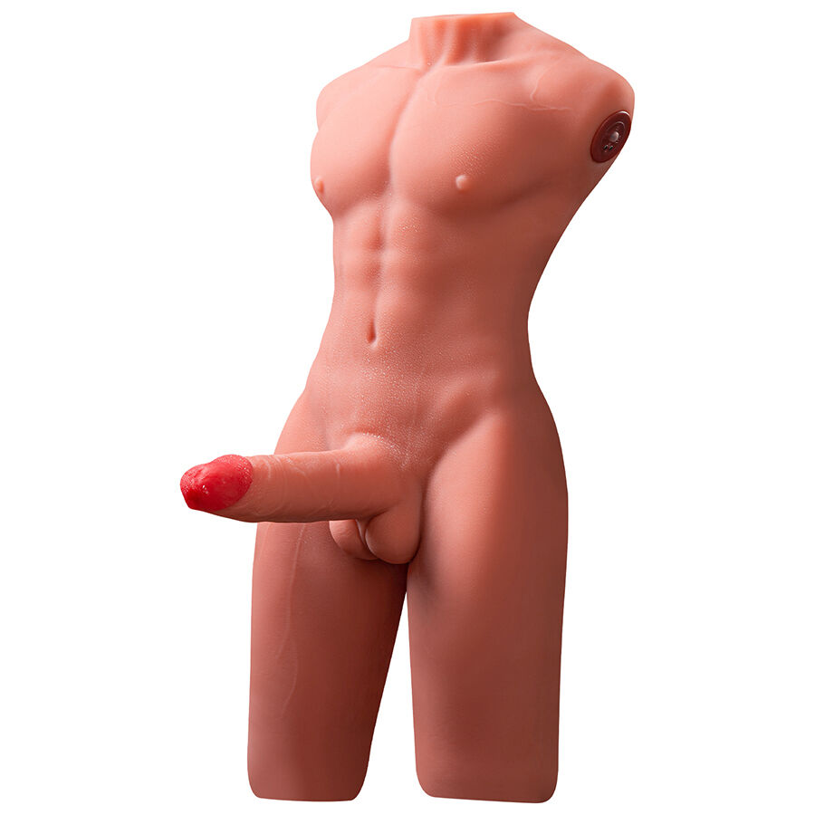 XISE - JASON MEZZO CORPO TORSO MASCHILE REALISTICO CON SPINTA E VIBRAZIONE 55 CM - immagine 2