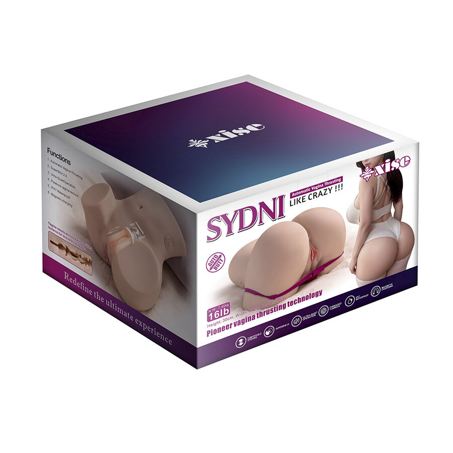 XISE - SYDNI MASTURBATORE VAGINALE REALISTICO MULTIPOSIZIONE CON SPINTA - immagine 15