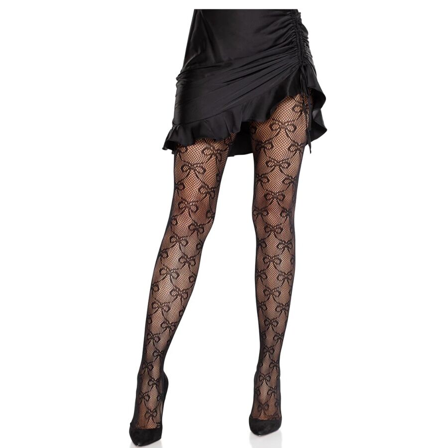 LEG AVENUE – COLLANT A RETE CON FIOCCO NERO