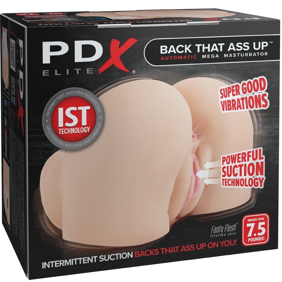 PDX ELITE - BACK THAT ASS UP MASTURBATORE REALISTICO VIBRANTE PER VAGINA E ANO - immagine 4
