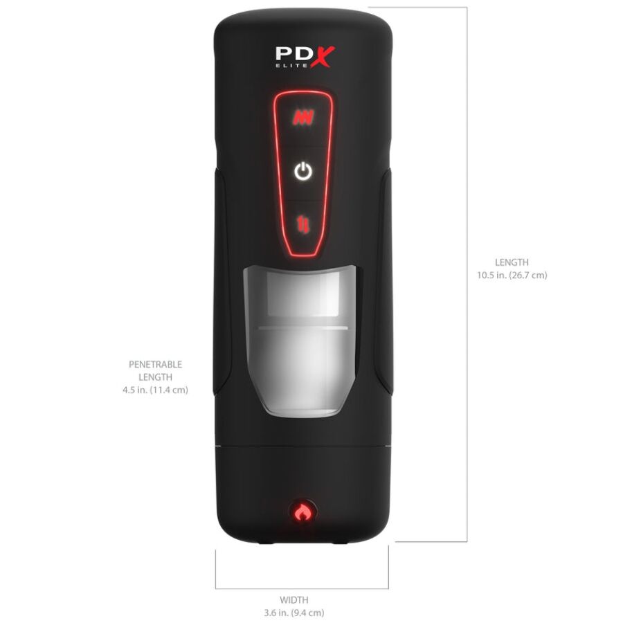 PDX ELITE - MASTURBATORE AUTOMATICO MILK ME HOTTER CON VIBRAZIONE A SPINTA E EFFETTO CALORE - immagine 5