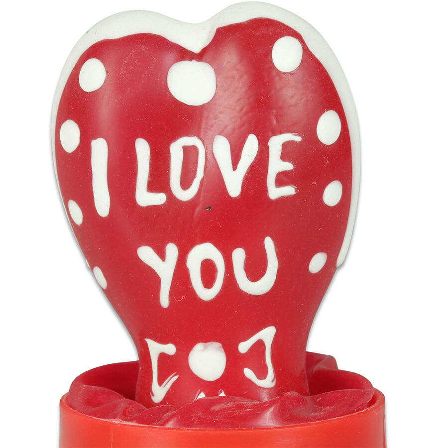 CONDOMERIE – PRESERVATIVI NOVITÀ DIPINTI A MANO CUORE – MODELLO I LOVE YOU 2