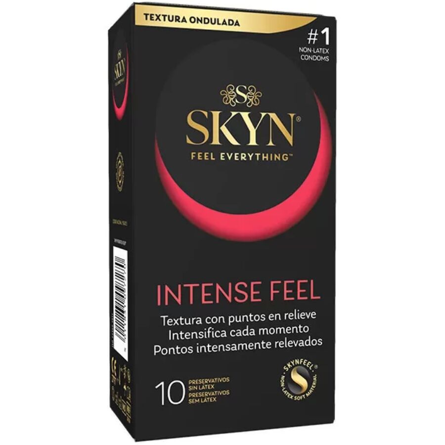 SKYN – PRESERVATIVO TEXTURED INTENSE FEEL CON DESIGN ONDULATO 10 UNITÀ SKYN – PRESERVATIVO TEXTURED INTENSE FEEL CON DESIGN ONDULATO 10 UNITÀ