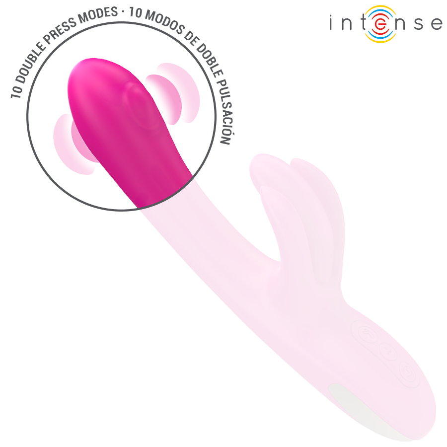 INTENSE - VIBRATORE MULTIFUNZIONE CONIGLIO BRITNEY 23 CM ROSA - immagine 5