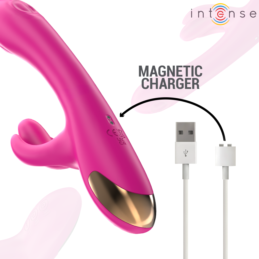 INTENSE - VIBRATORE MULTIFUNZIONE CONIGLIO BRITNEY 23 CM ROSA - immagine 3