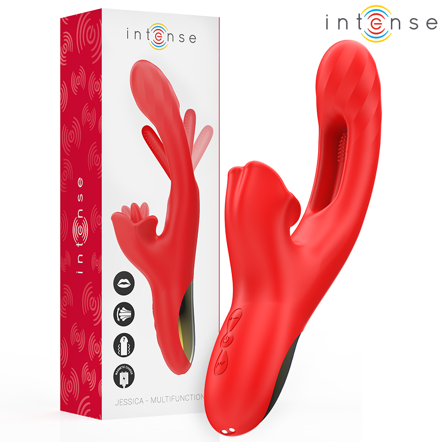 INTENSE – JESSICA VIBRATORE MULTIFUNZIONE STIMOLAZIONE CLITORIDE 24,8 CM ROSSO INTENSE – JESSICA VIBRATORE MULTIFUNZIONE STIMOLAZIONE CLITORIDE 24,8 CM ROSSO