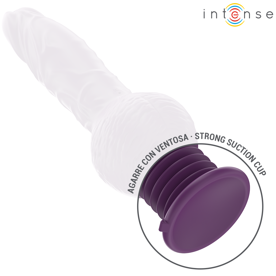 INTENSE - VIBRATORE MULTIFUNZIONE TATUM CON VIBRAZIONE SU E GIÙ 24 CM VIOLA - immagine 4
