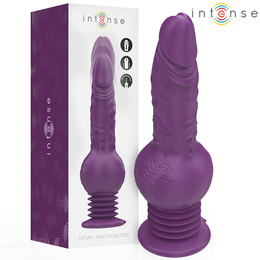 INTENSE – VIBRATORE MULTIFUNZIONE TATUM CON VIBRAZIONE SU E GIÙ 24 CM VIOLA INTENSE – VIBRATORE MULTIFUNZIONE TATUM CON VIBRAZIONE SU E GIÙ 24 CM VIOLA