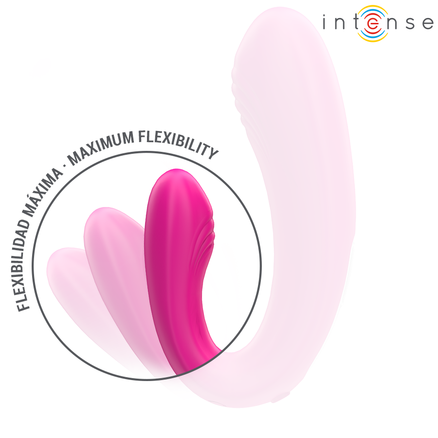 INTENSE - JANET DUAL STIMOLATORE E VIBRATORE A FORMA DI U CON TELECOMANDO ROSA - immagine 4