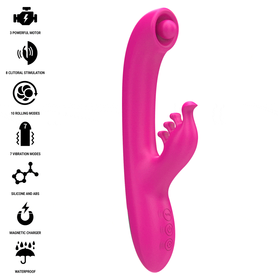 INTENSE - CHRISTINA VIBRATORE MULTIFUNZIONE RABBIT 22,5 CM ROSA - immagine 2