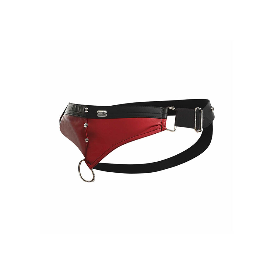 MOB - DNGEON JOCKSTRAP ANELLO PER IL PENE ROSSO TAGLIA UNICA - immagine 4
