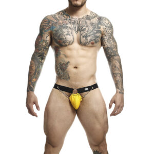 MOB – DNGEON JOCKSTRAP GIALLO CON CATENE TAGLIA UNICA