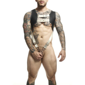 MOB – IMBRACATURA DNGEON CON ANELLO PER PENE DORATO TAGLIA UNICA