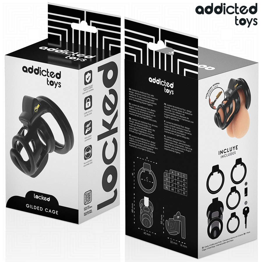 ADDICTED TOYS LOCKED - GABBIA PER PENE GILDEN CAGE 8,5 CM - immagine 4