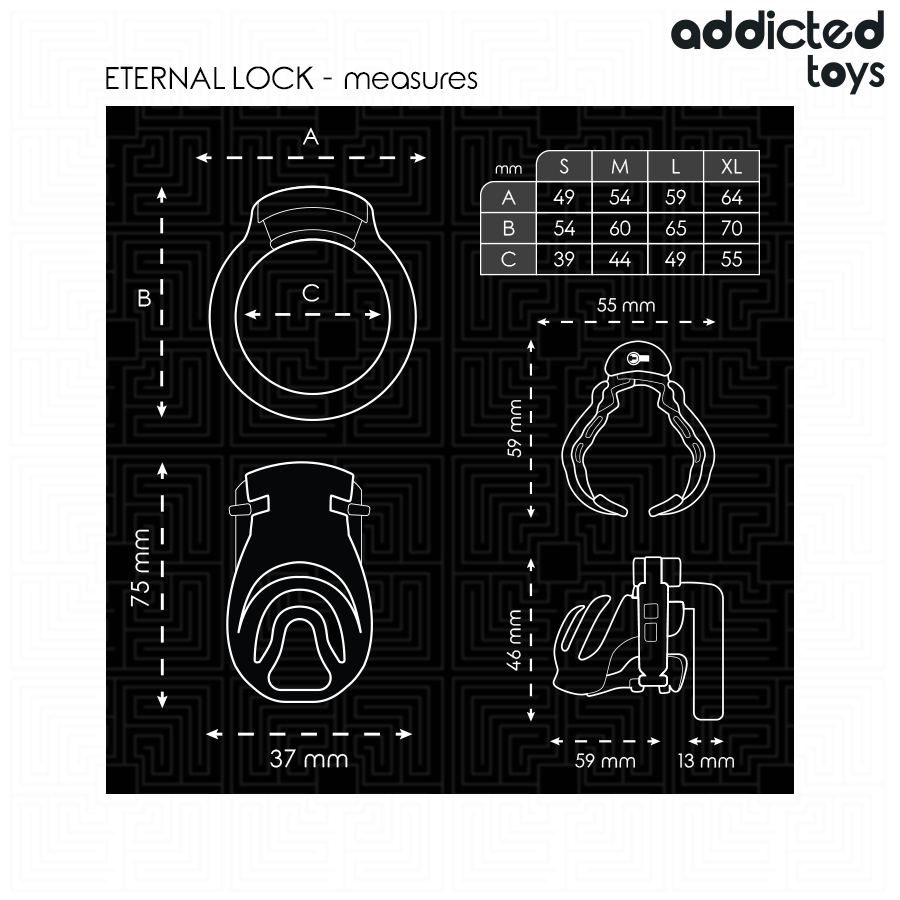 ADDICTED TOYS LOCKED - GABBIA PER PENE CON BLOCCAGGIO ETERNO 9 CM - immagine 2
