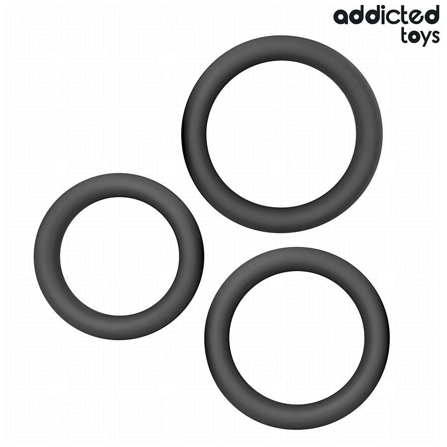 ADDICTED TOYS – SET DI ANELLI PIATTI IN SILICONE