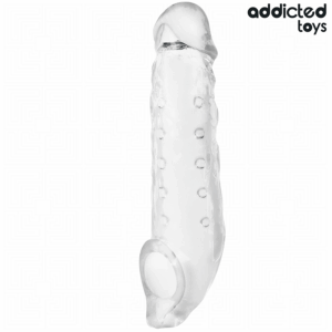 ADDICTED TOYS – FUNDAS PARA EL PENE TRANSPARENTE TALLA M 27 CM