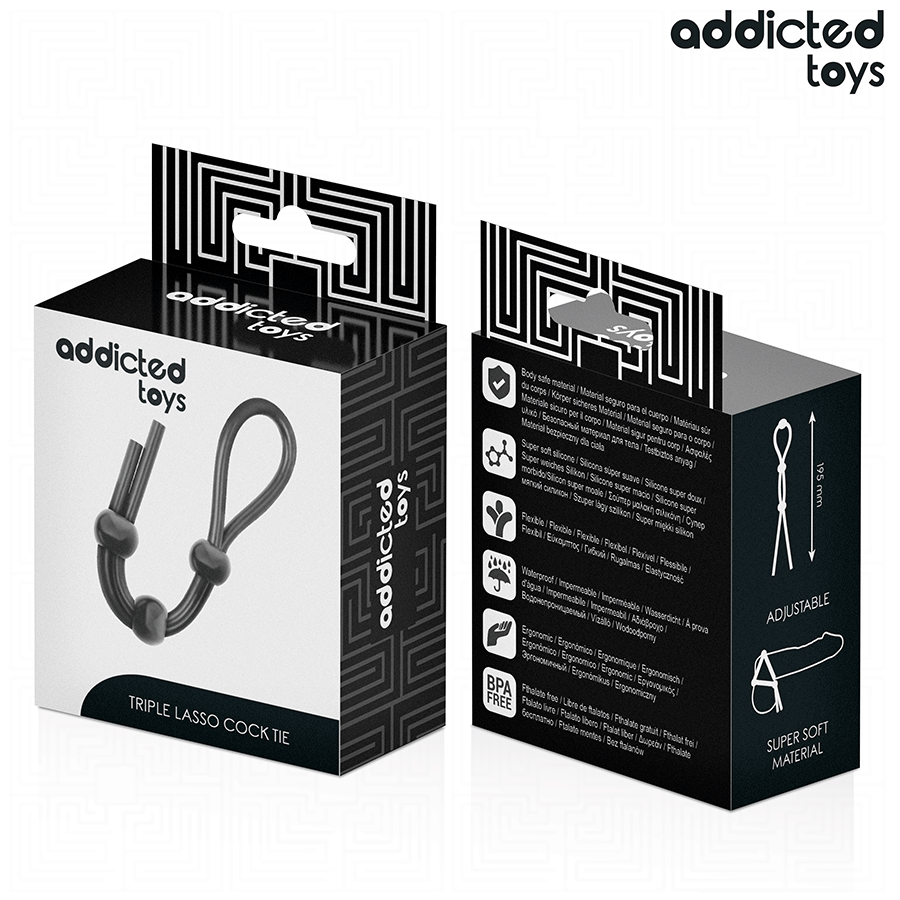 ADDICTED TOYS - CORDA IN SILICONE PER IL PENE A TRIPLO ANELLO - immagine 4