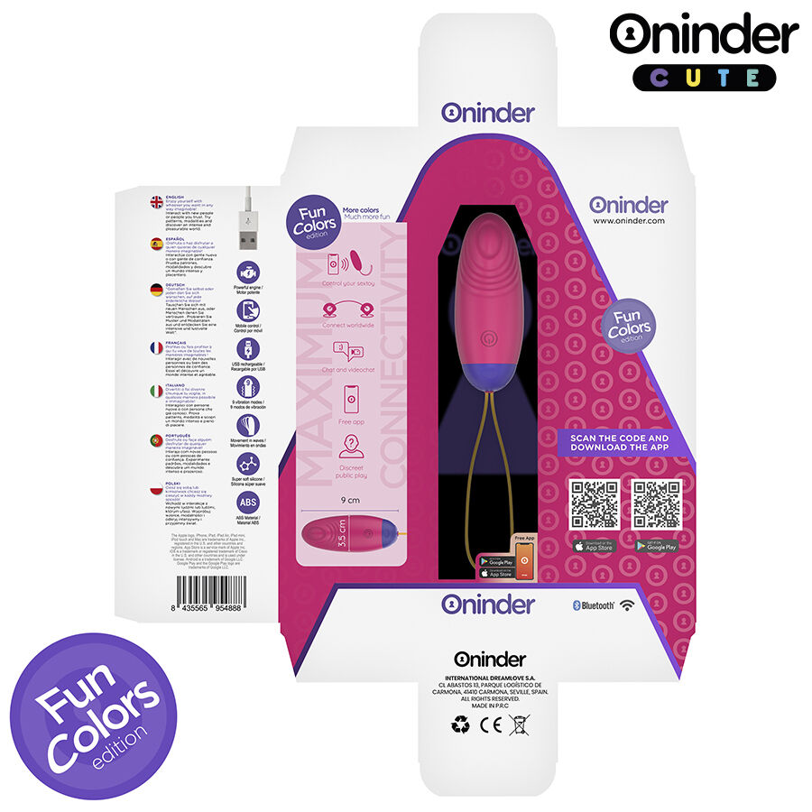 ONINDER CUTE - UOVO IN SILICONE CON VIBRO-ONDA E PIACERE - APP GLOBALE GRATUITA - immagine 6