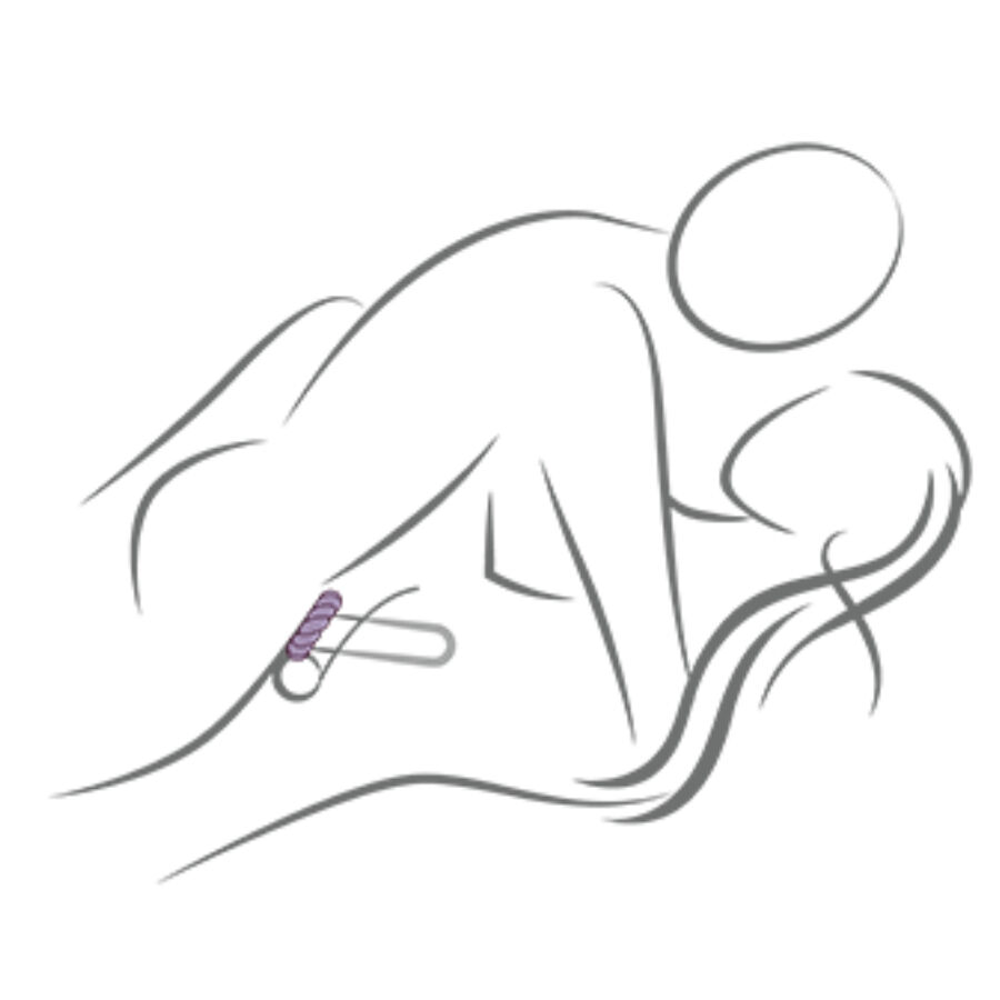 ROCKS-OFF - ANELLO MASTURBATORE TWIST IN SILICONE NERO - immagine 3