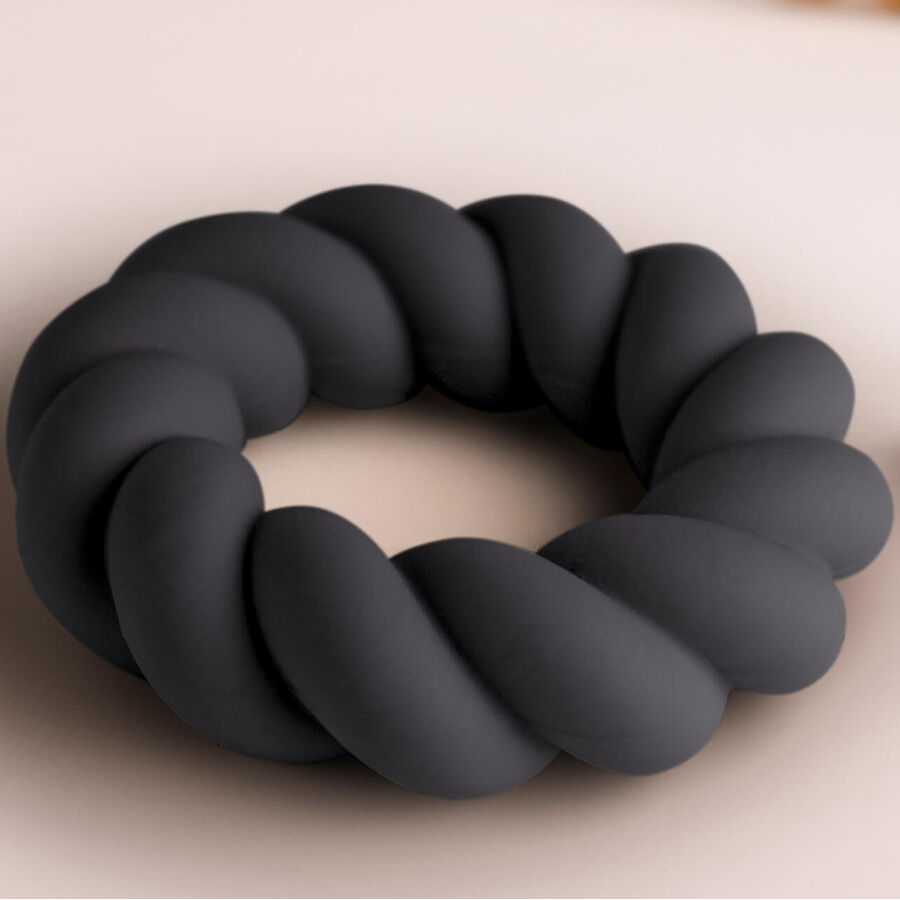 ROCKS-OFF - ANELLO MASTURBATORE TWIST IN SILICONE NERO - immagine 5