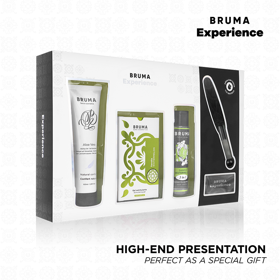 BRUMA XPERIENCE – KIT TENTAZIONE DOLCE ANGURIA CON POTENZIATORE DI ORGASMO BRUMA XPERIENCE – KIT TENTAZIONE DOLCE ANGURIA CON POTENZIATORE DI ORGASMO