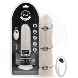 COCK MILLER – DILDO CON VENTOSA, LUCI E VIBRAZIONE CON TELECOMANDO BIANCO 19,5 CM