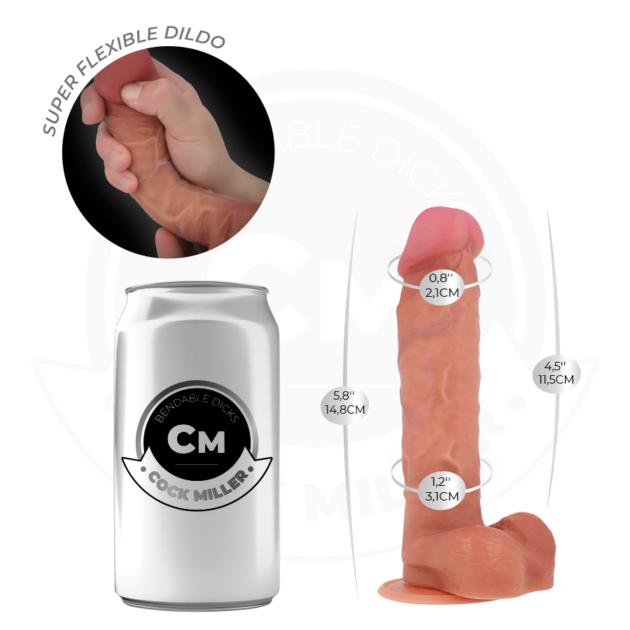 COCK MILLER - DILDO ARTICOLABILE IPERREALISTICO 14,8 CM - immagine 7