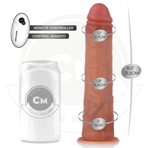 COCK MILLER – DILDO IPERREALISTICO CON VENTOSA E SPINTA CON TELECOMANDO 21,5 CM