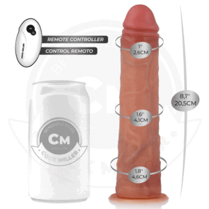 COCK MILLER – DILDO IPERREALISTICO CON VENTOSA E SPINTA CON TELECOMANDO 20,5 CM