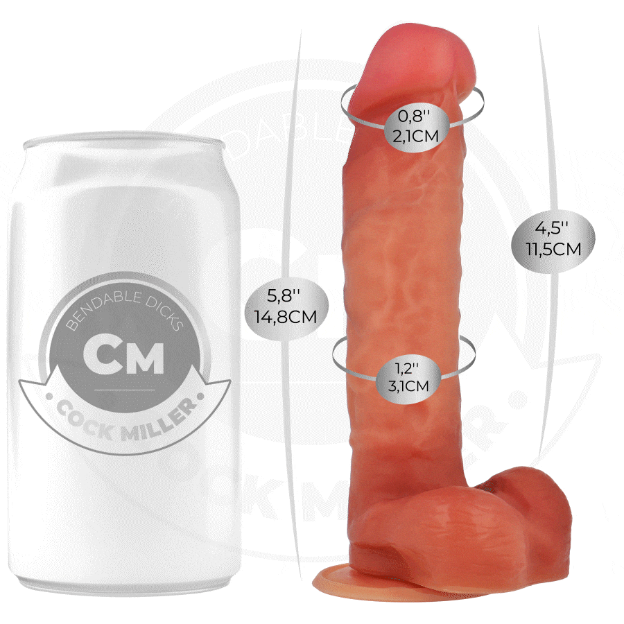 COCK MILLER - DILDO ARTICOLABILE IPERREALISTICO 14,8 CM - immagine 2