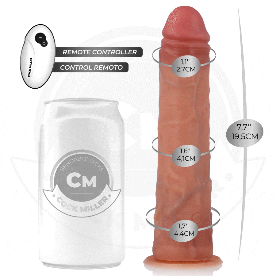 COCK MILLER – DILDO IPERREALISTICO CON VENTOSA E SPINTA CON TELECOMANDO 19,5 CM